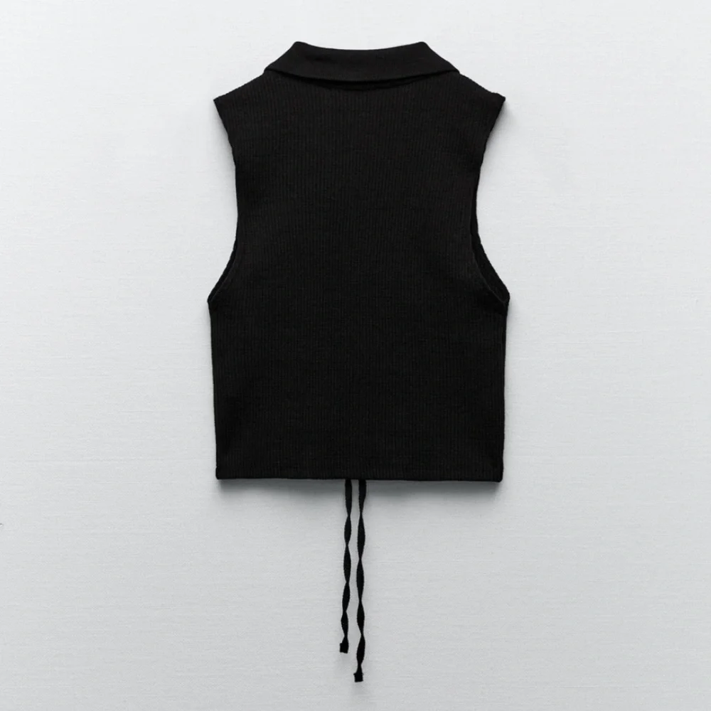 Zara Rib Polo with Gather Detail top - Picture 7 of 8